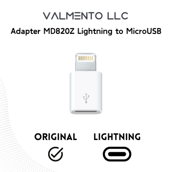 Apple Original Adapter MD820Z M/A Lightning auf MicroUSB – Polybag-Verpackung